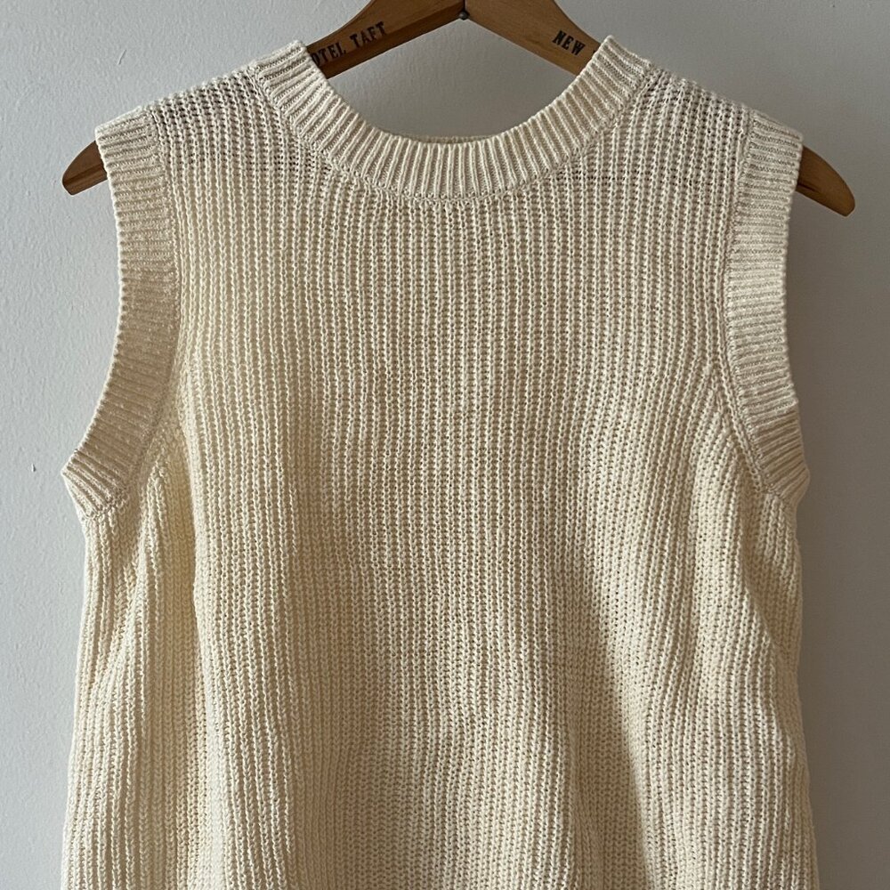 Faherty Linen/Cotton Knit Sleeveless Top